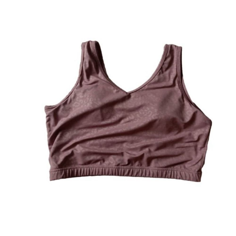Dolls Mauve Purple Animal Print Plus Size Medium Support Padded Sports Bra